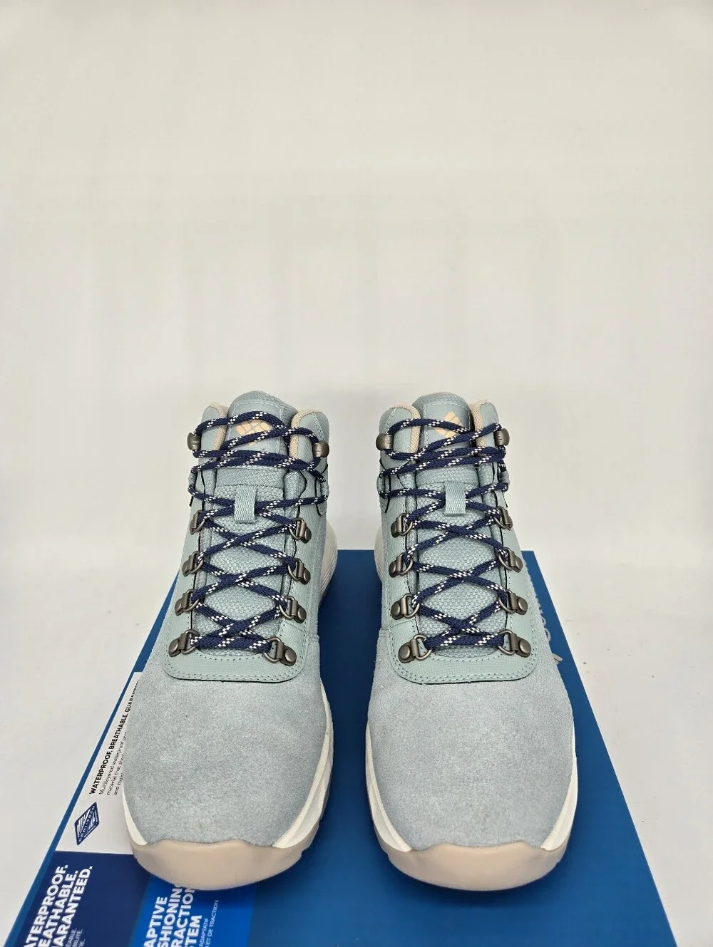 Columbia Women's Newton Wander Hiking Boots Crushed Blue Shoes Size 6